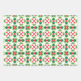 Navidades conjunto de papel de envoltura de edredó