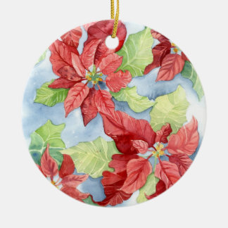 Navidades contemporáneos Ornamento de Poinsettia