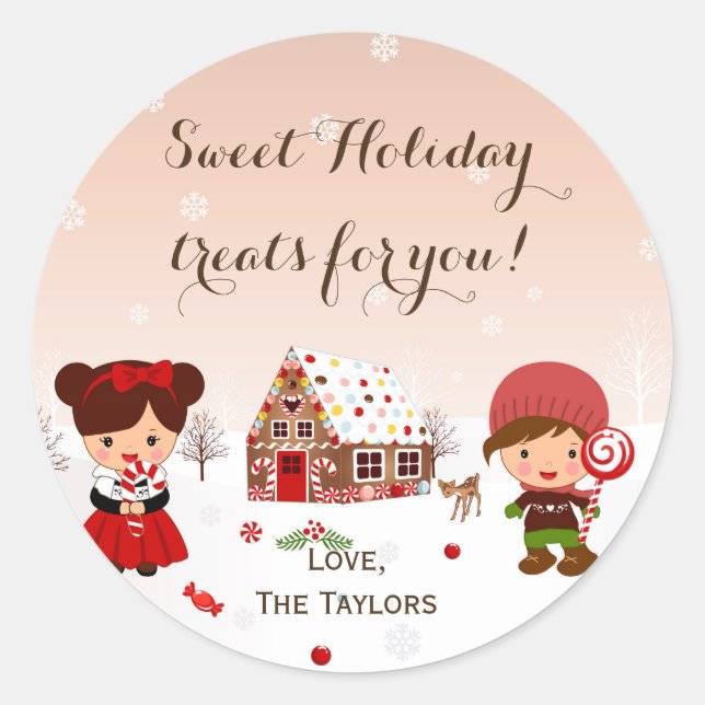 Navidades cookie pegatina fiesta de vacaciones eti (Anverso)