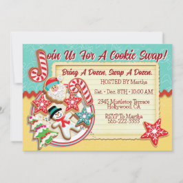 Navidades Cookies Invitación de intercambio 3