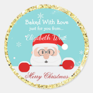 Navidades Cookies, Purpurina de oro, Pegatinas de 