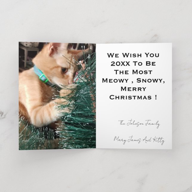 Navidades Copos de Nieve , Foto De Gato , Haz Tu P (Distribución Interior)