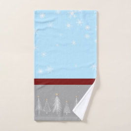 Navidades Copos de nieve Gris Rojo Azul