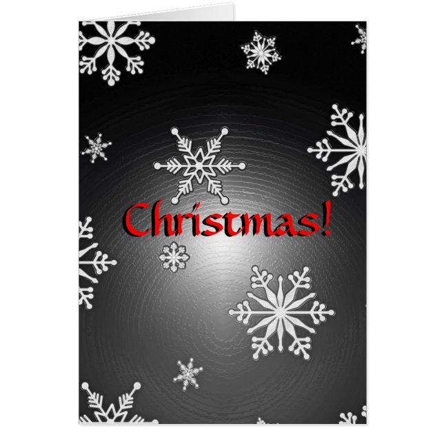 Navidades Copos De Nieve Negro Y Gris En Inglés II (Frente)