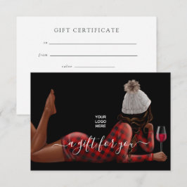 Navidades corporativos de Buffalo Plaid Wine