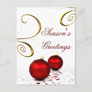 Navidades corporativos saludan las tarjetas postal