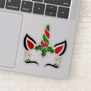 Navidades cortos Pegatinas unicornios con nombre p