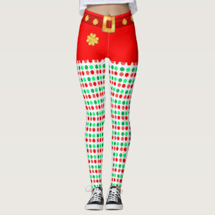 Navidades cortos punteando leggings