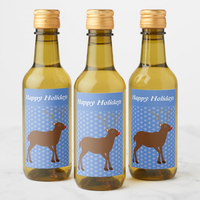 Navidades cortos renos con Personalizado de nariz  (Botellas)