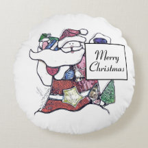Navidades cortos Santa almohada Ronda almohada