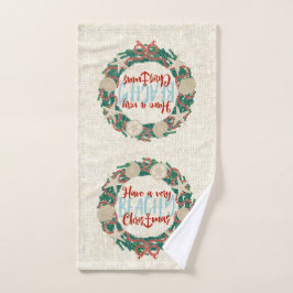 Navidades Costa Tropical Sea Shell Wreath - Rojo