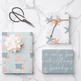 Navidades costeros de la costa envolviendo hojas d