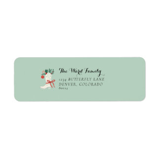 Navidades Cowboy Boot - Etiqueta de correo de reto