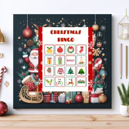 Navidades creativos rojos Bingo Jigsaw Puzzle
