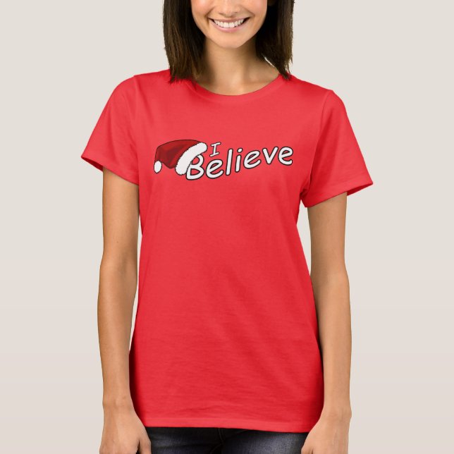 Navidades creen que la camiseta de Santa Hanes Com (Anverso)