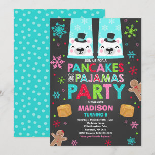 Navidades Crepes Y Oso De Invitación Pajamas