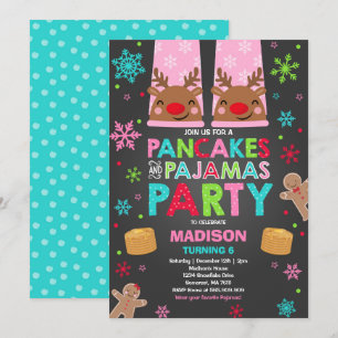Navidades Crepes Y Pajamas Invitación Rudolf
