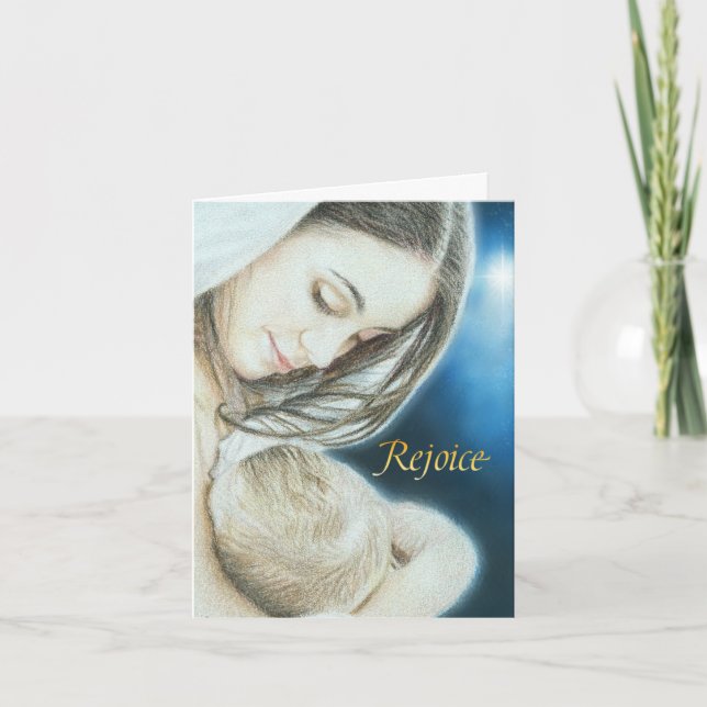 Navidades cristianos Tarjeta de saludo Niño Jesús (Anverso)