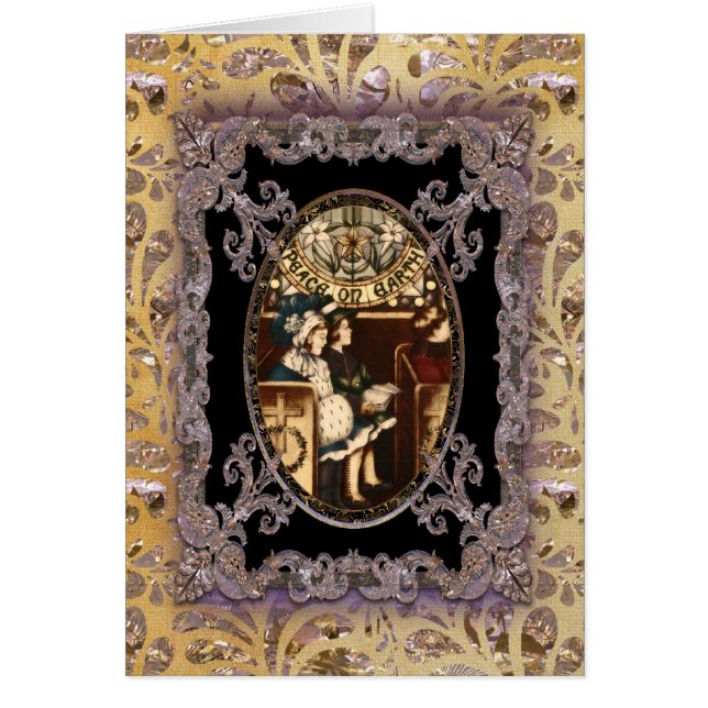 Navidades cristianos victorianos por la paz en la  (Frente)