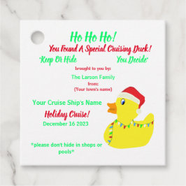 Navidades Cruizando la etiqueta del pato