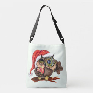 Navidades cruzan la bolsa con lechuza con regalo