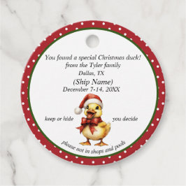 Navidades Cruzando Etiquetas De Pato