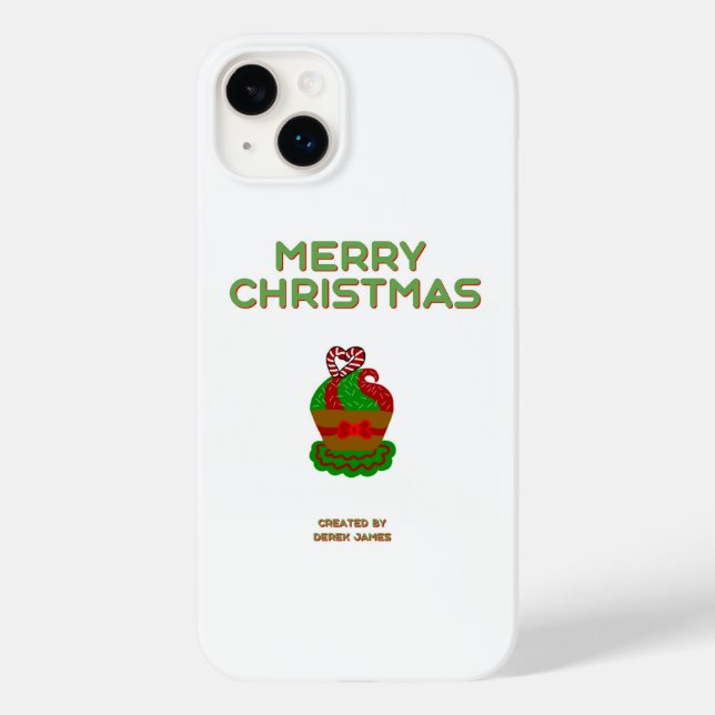 Navidades Cupcake Apple iPhone 14 Plus Funda (Reverso )