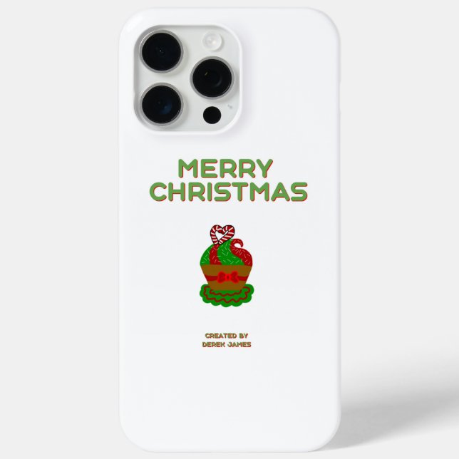 Navidades Cupcake Apple iPhone 15 Pro Max Funda (Reverso )