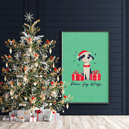 Navidades curas cachorro Poster de arte o papel de