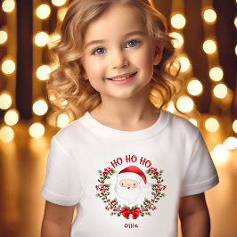 Navidades Cute Santa Claus Nombre camiseta pequeña