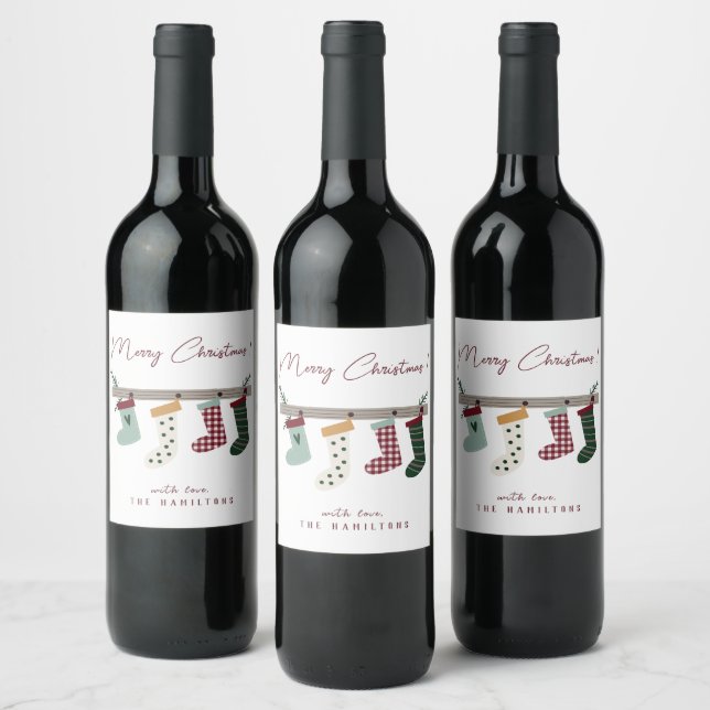 Navidades Cutos Pegatina de Ronda Clásica (Botellas)