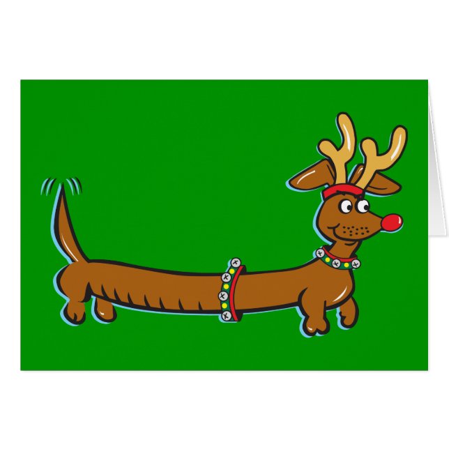 Navidades Dachshund (Anverso (Horizontal))