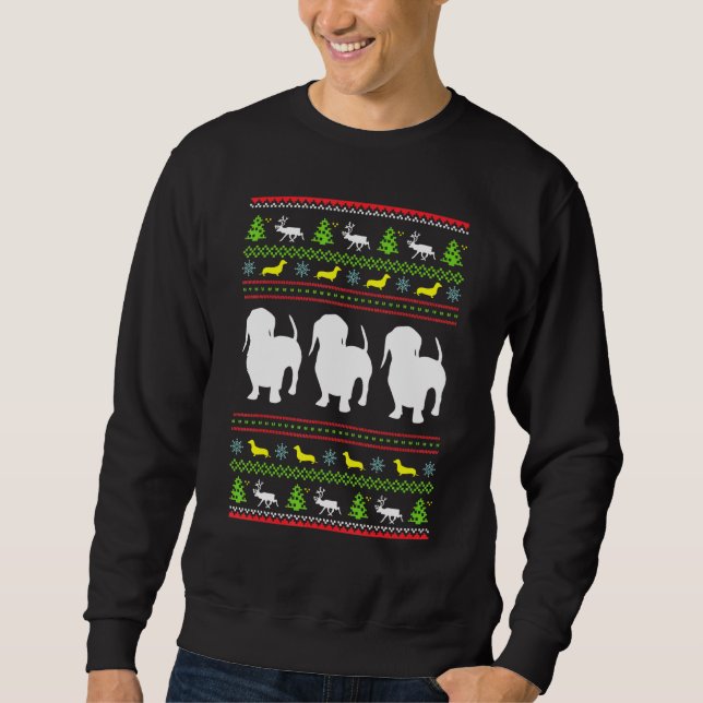 Navidades Dachshund Ugly Sweater Dog Dachsund (Anverso)