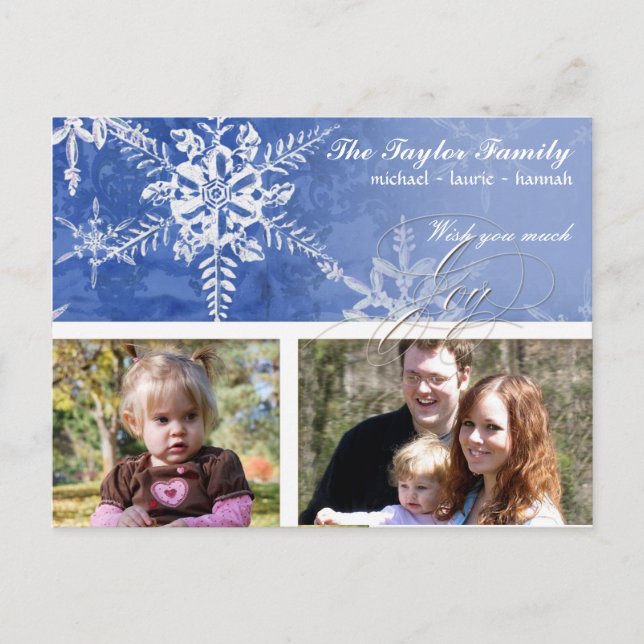 Navidades Damask Snowflake - Tarjeta (Anverso)