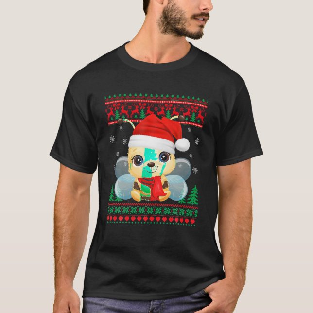 Navidades de Abejas de cereza Pajama Ugly Sweater  (Anverso)