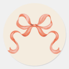 Navidades de acuarela Bow Pegatina - Rojo