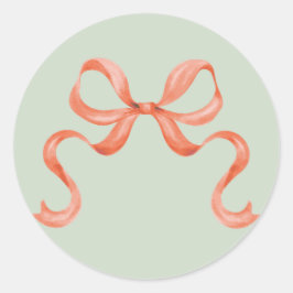 Navidades de acuarela Bow Pegatina - Rojo