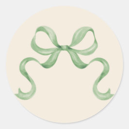 Navidades de acuarela Bow Pegatina - Verde