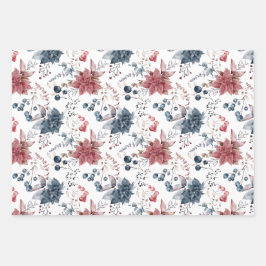 Navidades de acuarela conjunto de hojas de ajuste 