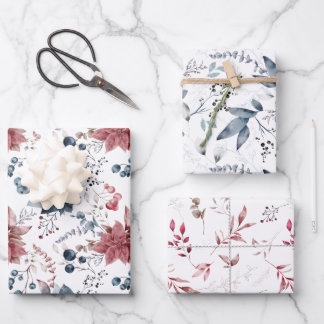 Navidades de acuarela conjunto de hojas de ajuste 