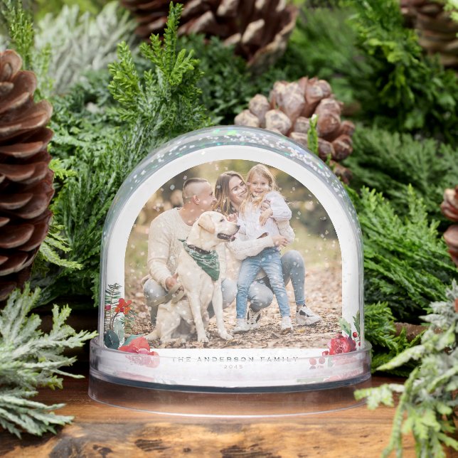 Navidades de acuarela de Wreath Family Photo Navid (Invierno)