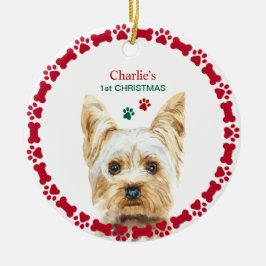 Navidades de acuarela Ornamento personalizado york