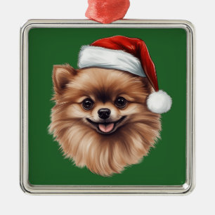 Navidades de acuarela Ornamento Pomeraniano