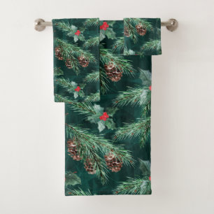 Navidades de acuarela picar con conos