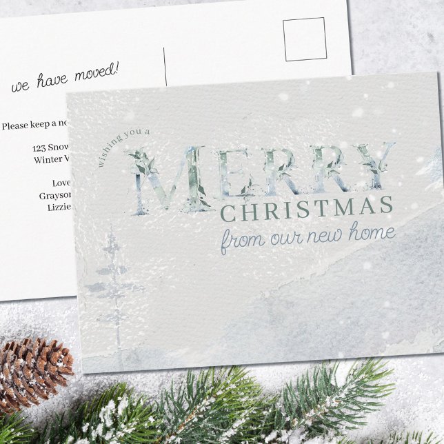 Navidades de acuarela simples Invitación en movimi (Subido por el creador)