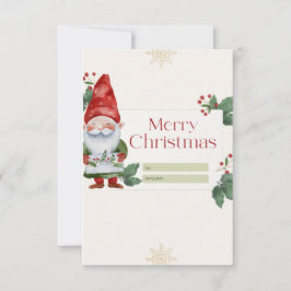 Navidades de acuarela Tarjeta Santa Claus, no foto