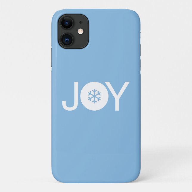 Navidades de alegría Funda del iPhone azul 11 (Reverso)