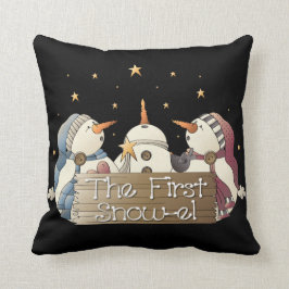 Navidades de almohadas de snowman de tres países