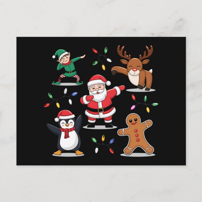 Navidades de amigos de Dabbing Santa Elf Navidad D (Anverso)