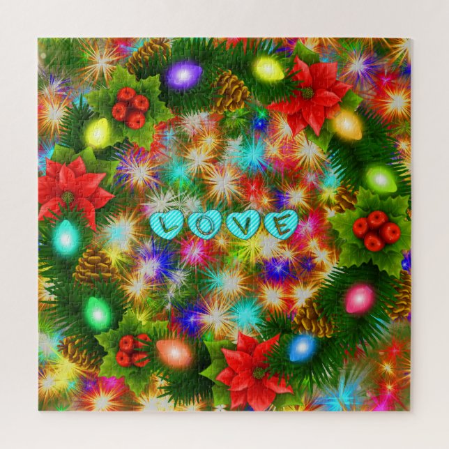 Navidades de amor y rompecabezas de Año Nuevo (Vertical)